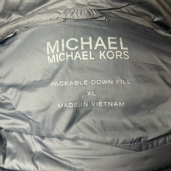 Michael Kors Silver Puffer Jacket - Picture 7 of 7